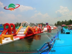 Custom Drop Stitch Inflatables, Inflatable Aqua Run Challenge Water Pool Toys with Wholesale Price