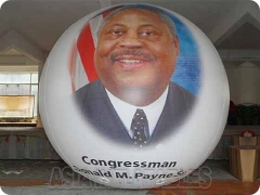 balon helium kembung untuk pilihan raya presiden dengan angka dicetak