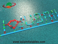 Floating Letter Model Water Park Inflatable Aqua Obstacle Course on sales