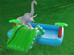 gajah kecil, slaid dan tenggelam