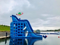 Various Styles The Biggest Tuv Aquatic Sport Platform water park floating toy for child and adult customized inflatable water slide