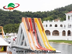 Popular customize 2 lanes Challange inflatable water slide adult or kids