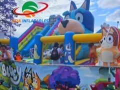 Fantastic Fun #Bluey Jumping Castle Combo Bounce House Hire