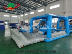 Lucu Platform Riadah Air Kembung Gred Komersial (Kapasiti 6/8/10 Orang) - Permukaan Tidak Licin, PVC Tahan UV, Injap Inflasi Pantas, Dok Terapung Mudah Alih untuk Pusat Peranginan/Pesta